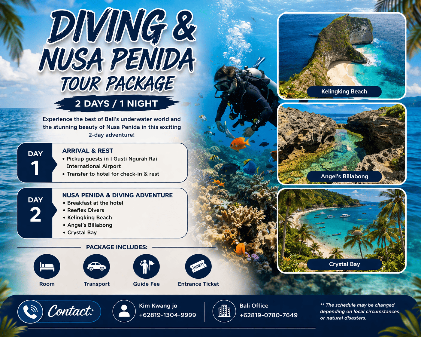 Diving & Nusa Penida Tour Package